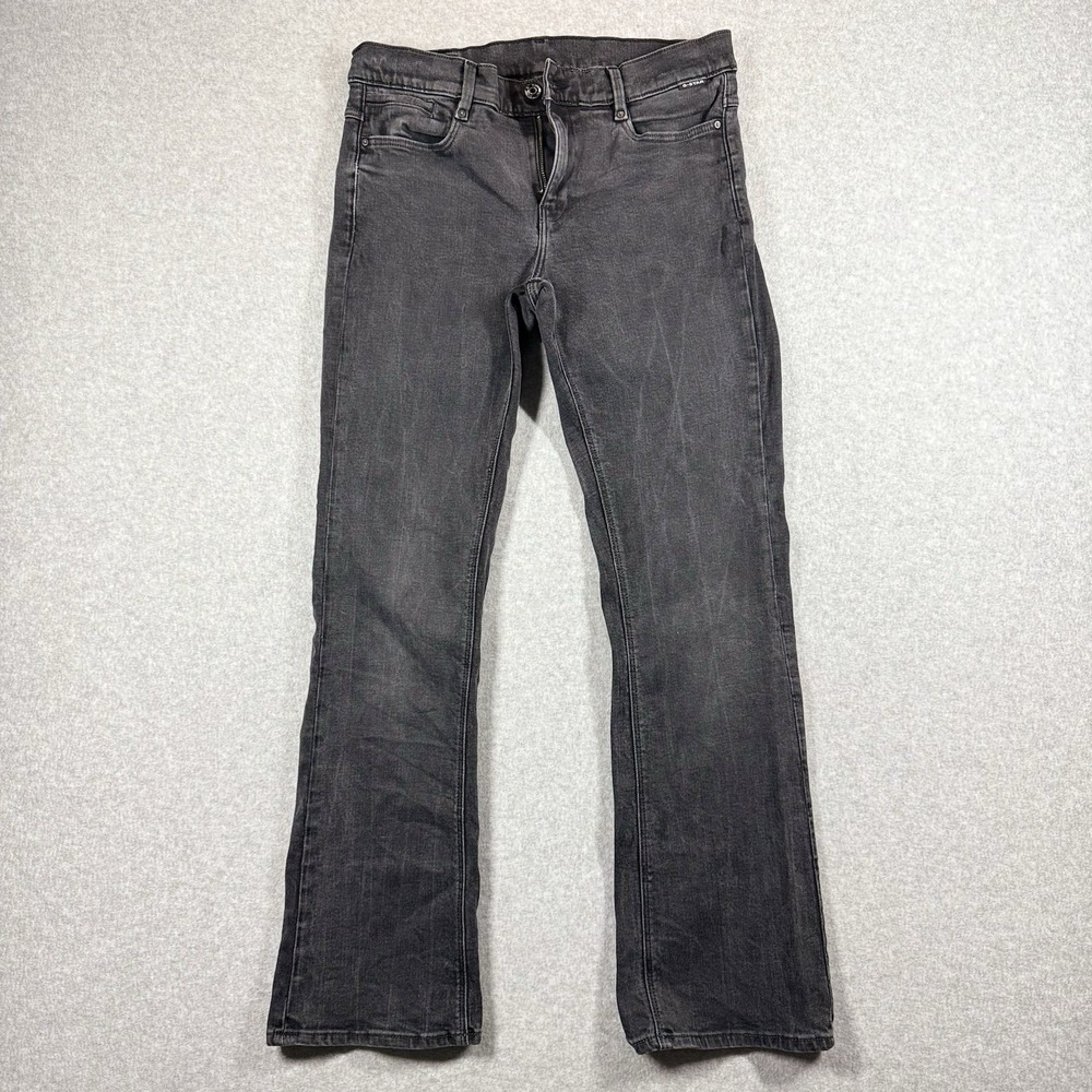 G Star Raw Jeans Womens 30x32 Black Noxer Bootcut Stretch Zip Fly Modern‎